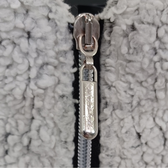 CANYON Women's Sports Athleisure Neutral Sherpa Fleece Pullover Sweater Top Coat - Picture 9 of 11